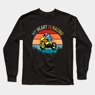 Retro Vintage Motorcycle Racing Long Sleeve T-Shirt